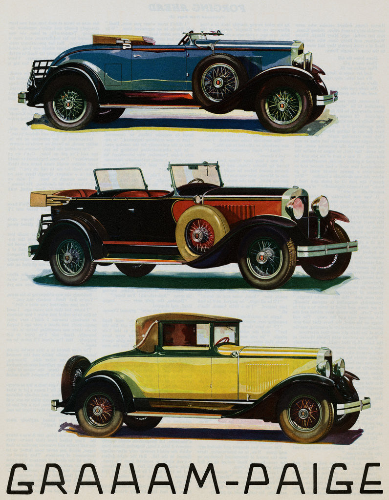 Detail of Advertisement for Graham-Paige Automobiles by Anonymous
