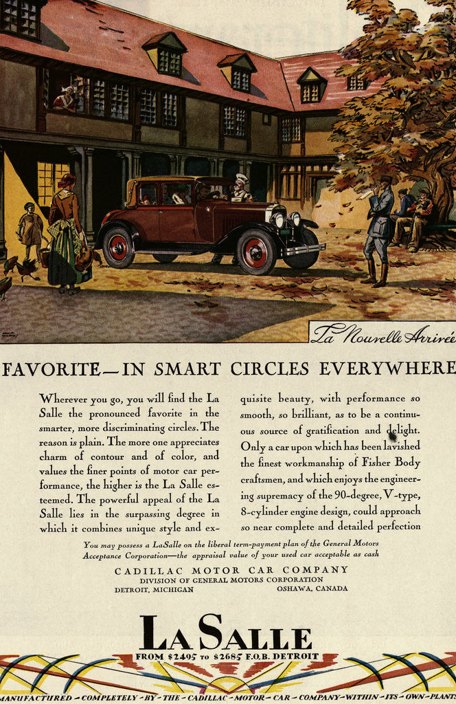Detail of General Motors Advertisement for Luxury Car by Corbis