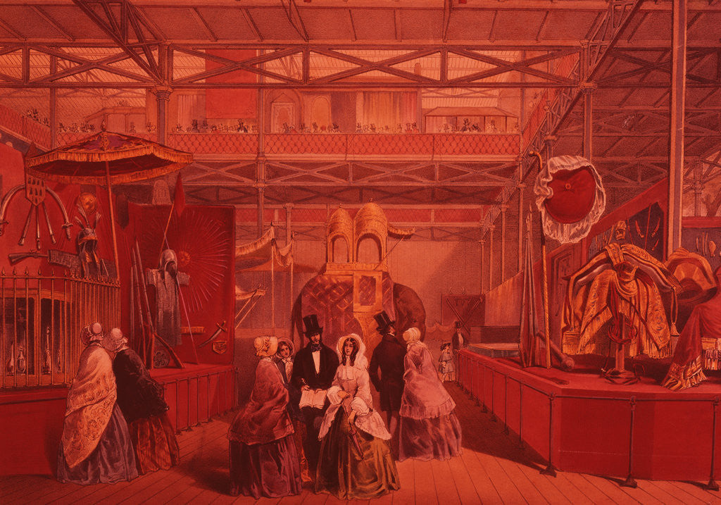 Detail of Patrons of Artistic Exhibition by Anonymous
