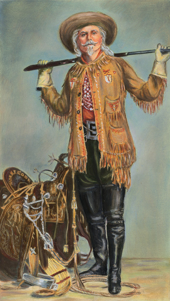 Detail of Portrait of Buffalo Bill Cody by Anonymous