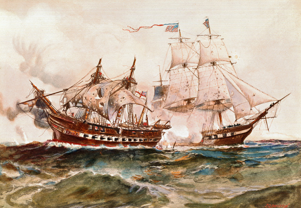 Detail of Military Vessels on the Ocean by Anonymous