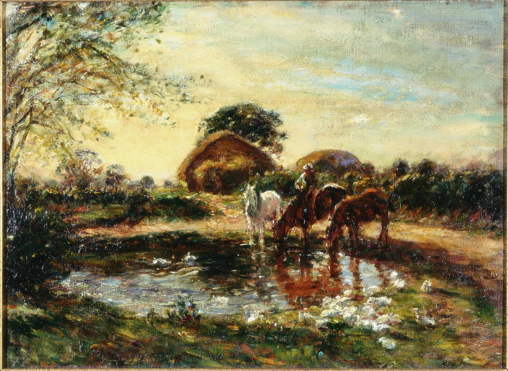 Detail of The Farm Pond by William Mark Fisher