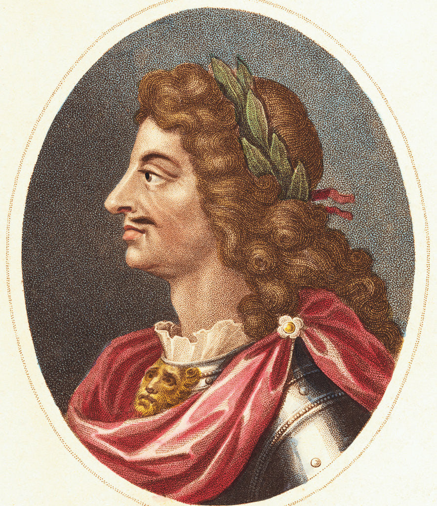 Detail of Illustrative Profile of Charles II as King of England by Anonymous