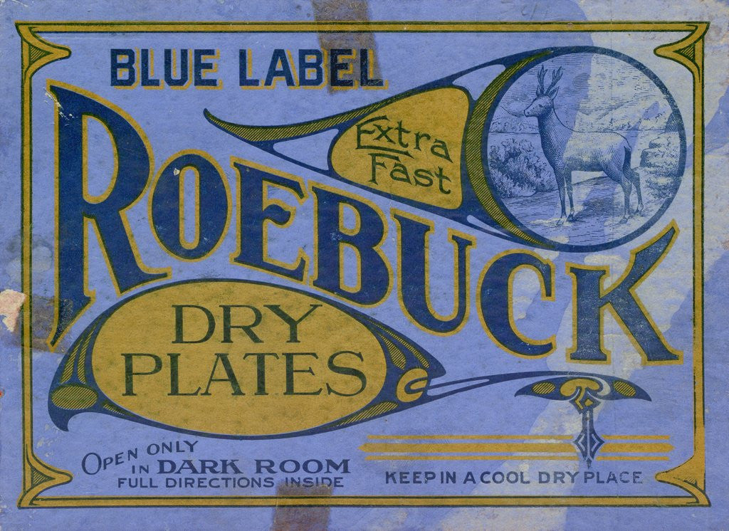 Detail of Advertisement for Roebuck Photographic Dry Plates by Anonymous