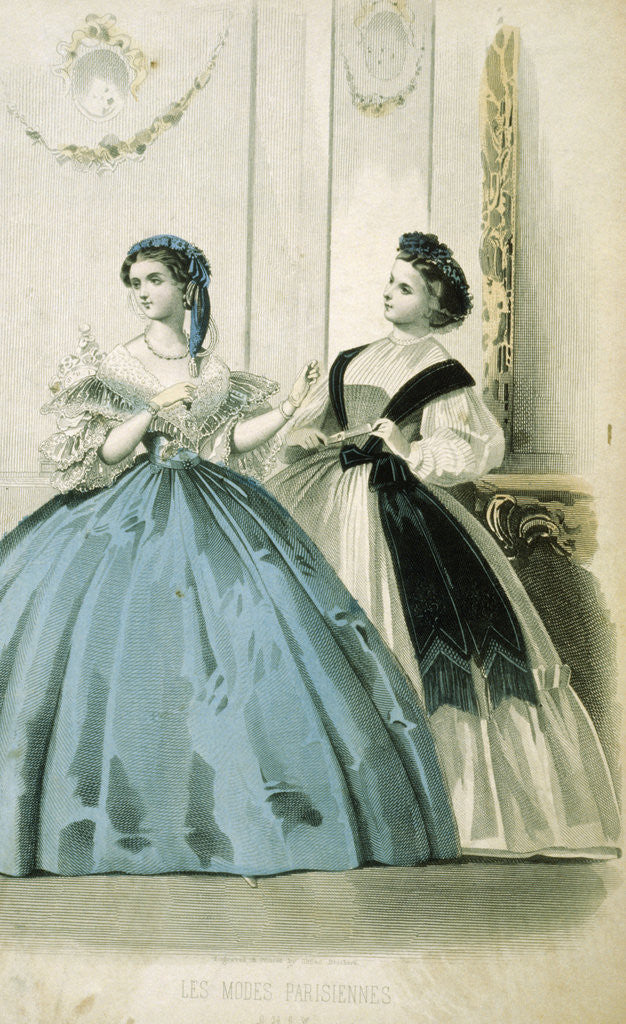 Detail of Les Modes Parisiennes Engraving by Anonymous