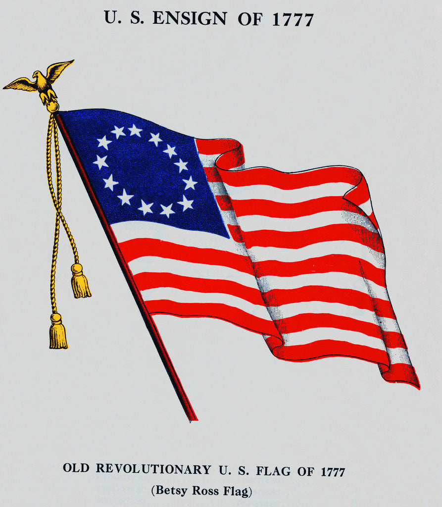 Detail of United States Old Revolutionary Flag by Anonymous