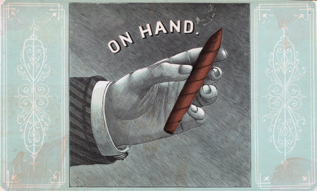 Detail of Man's Hand with Cigar by Anonymous