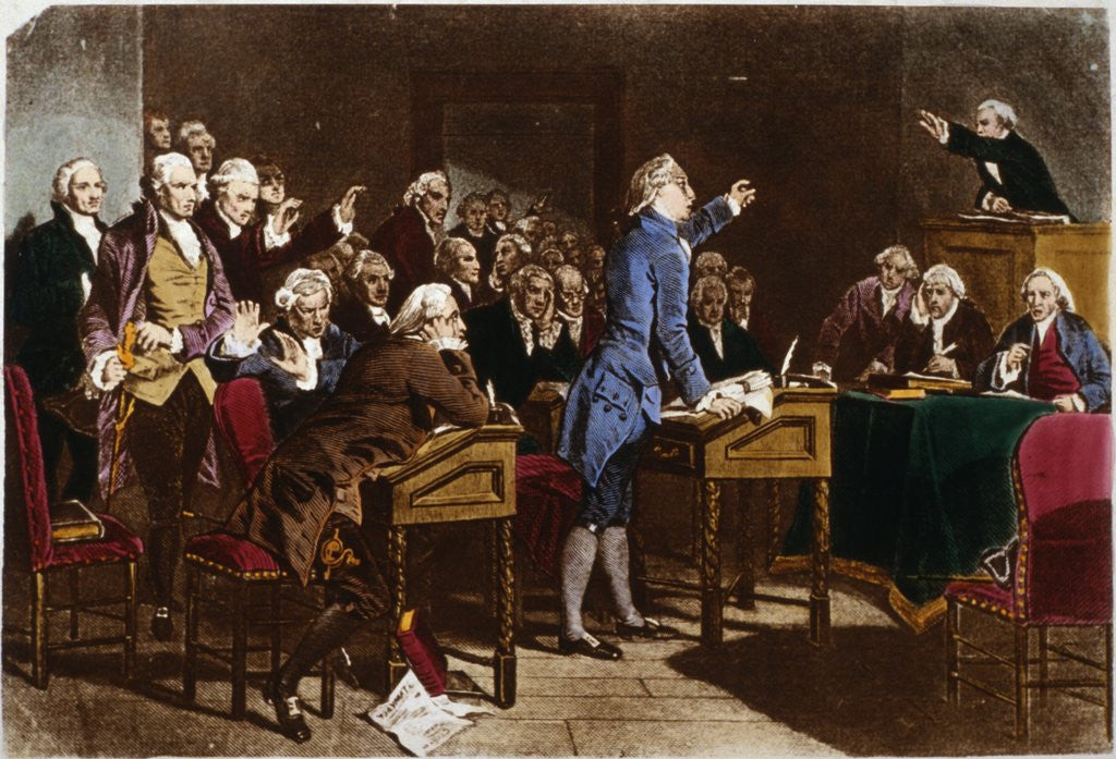 Detail of Patrick Henry Addressing the Virginia Assembly by Anonymous