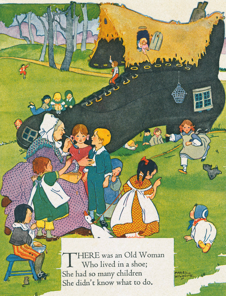 Detail of There Was an Old Woman Who Lived in a Shoe by Anonymous