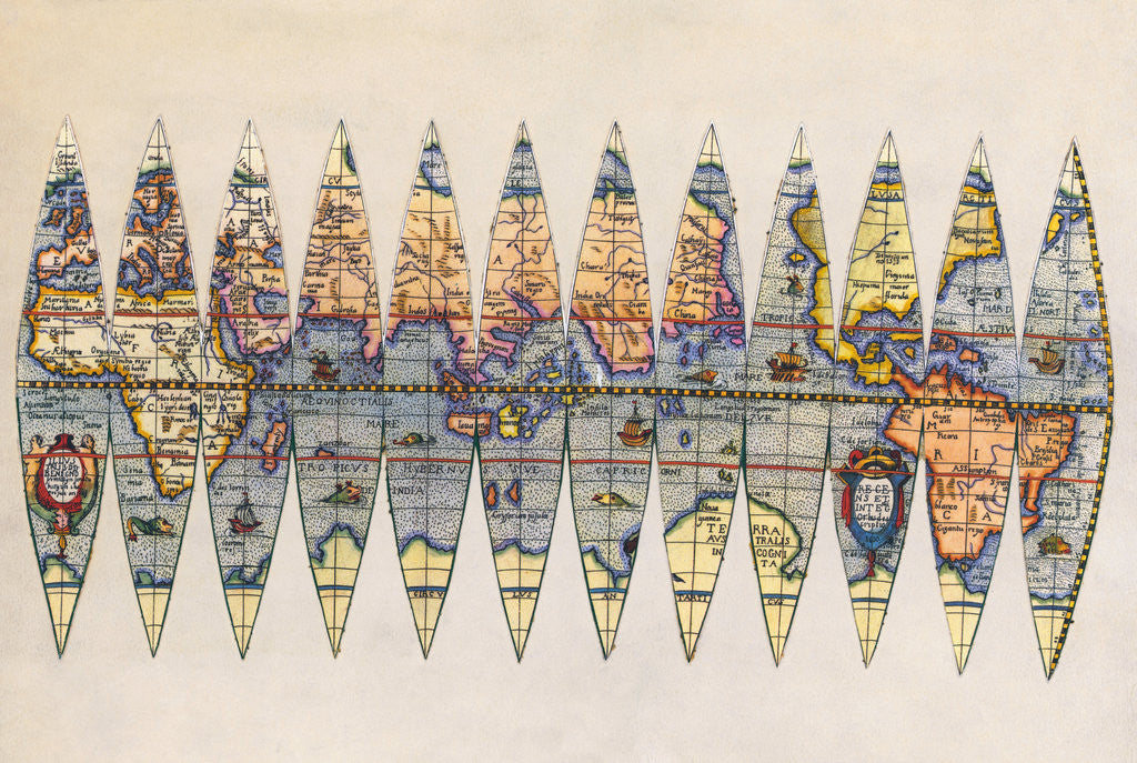 Detail of Early Map of the World by Corbis