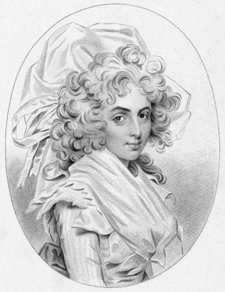Detail of Illustrated Portrait of Mrs. Siddons by Anonymous