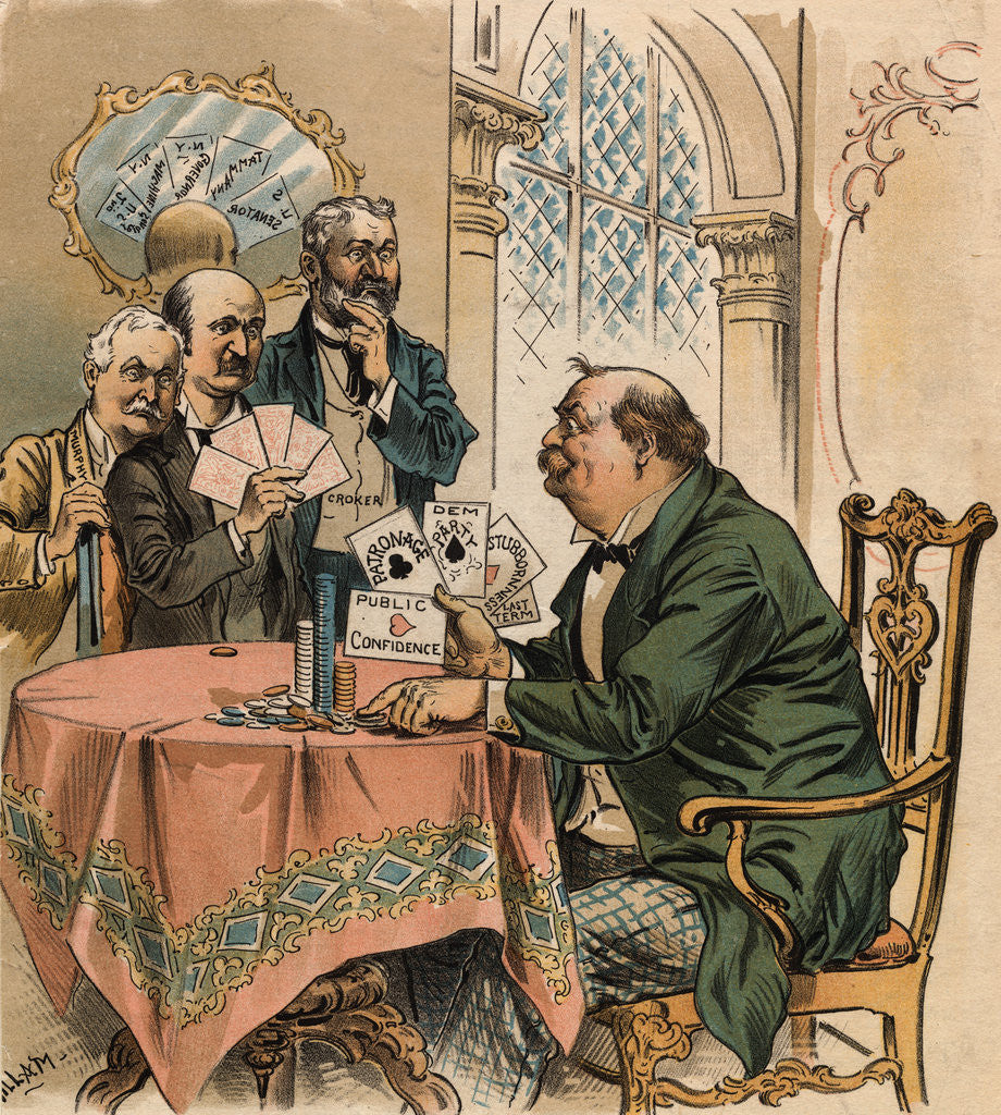 Detail of Grover Cleveland Playing Poker by Anonymous