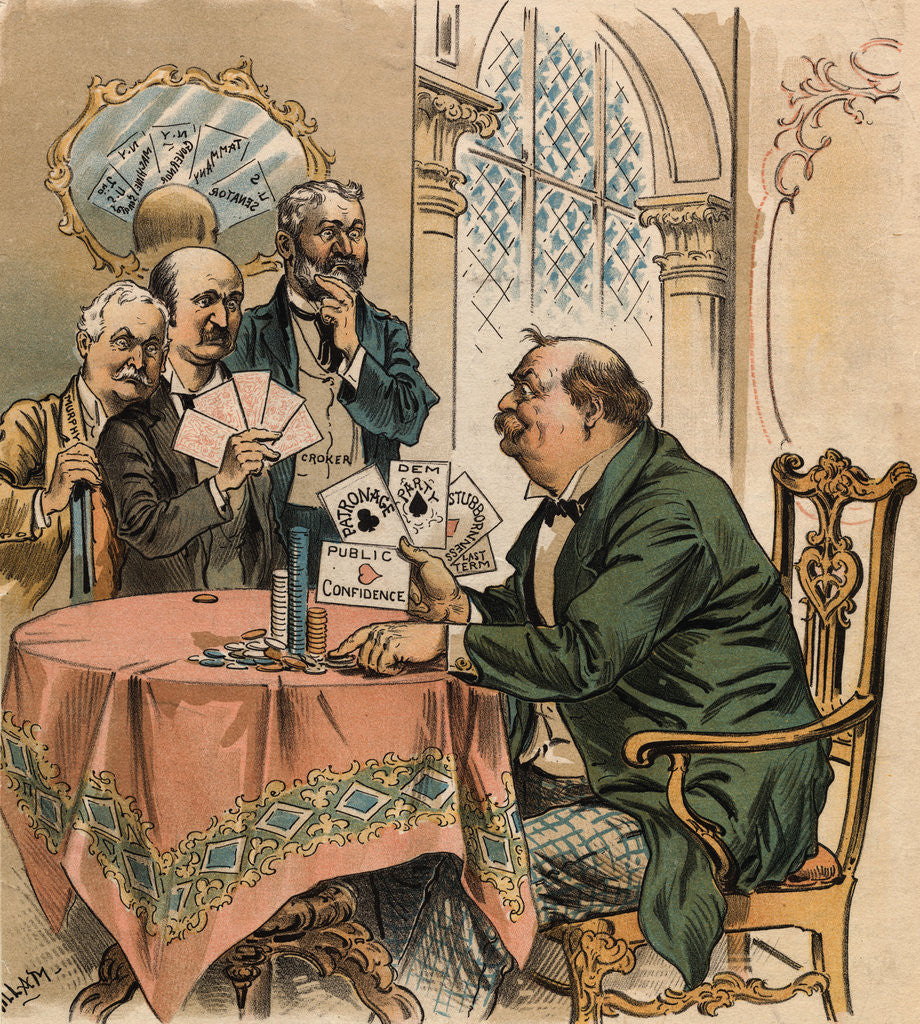 Detail of Grover Cleveland Playing Poker by Corbis