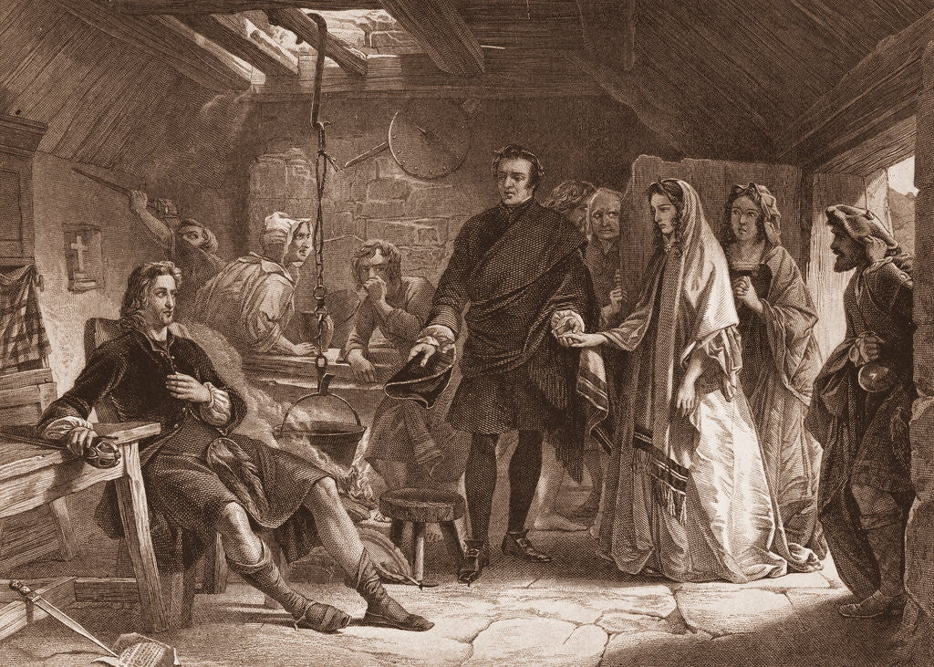 Detail of Bonnie Prince Charlie Meeting Woman by Anonymous