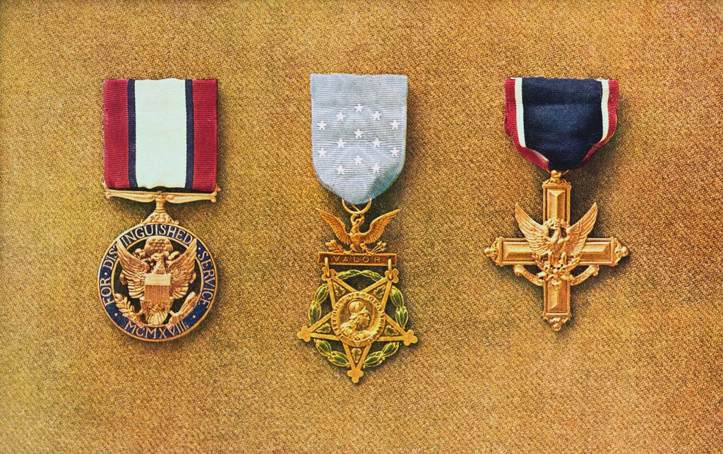 Detail of American War Decorations by Corbis