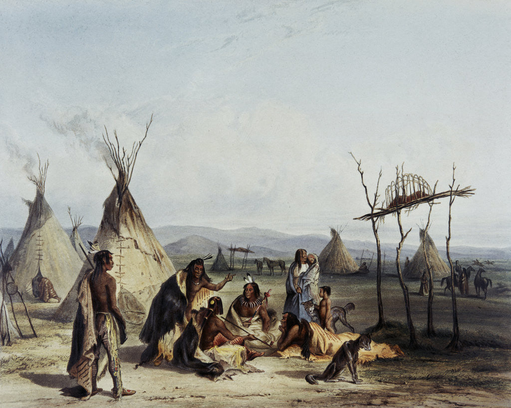 Detail of Sioux Indians Gathering by Anonymous