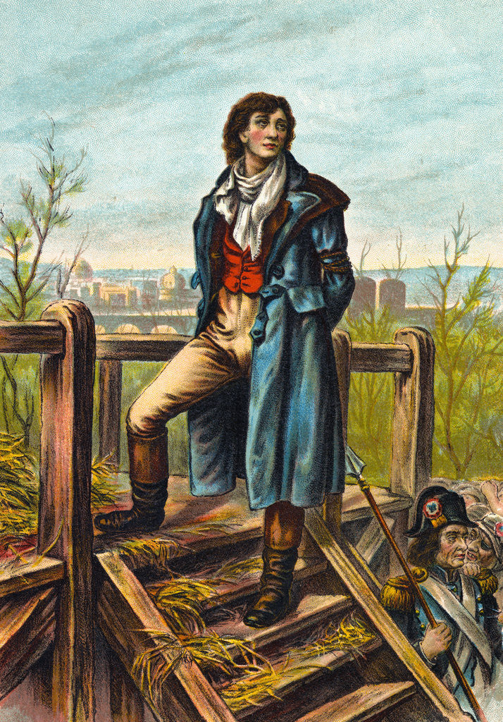 Detail of Man Climbing Gallows Scaffold by Anonymous