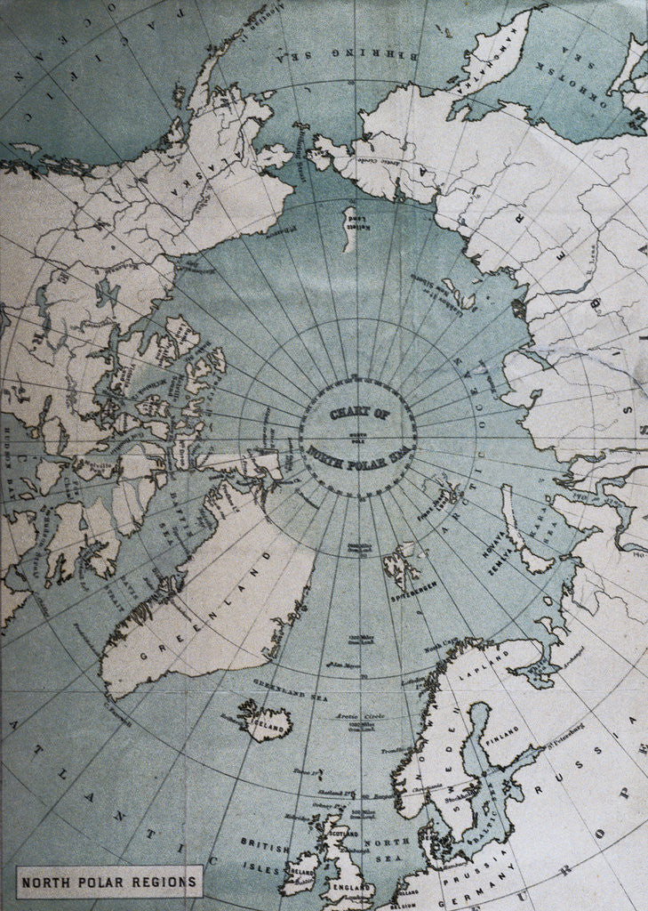 Detail of Map Showing the North Polar Sea by Anonymous