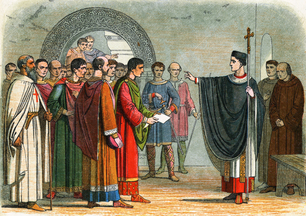 Detail of Drawing of Thomas A. Becket Admonishing Earl of Leicester by Anonymous