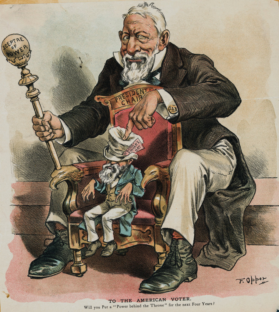 Detail of Political Cartoon Depicting Politician James Blaine by Anonymous