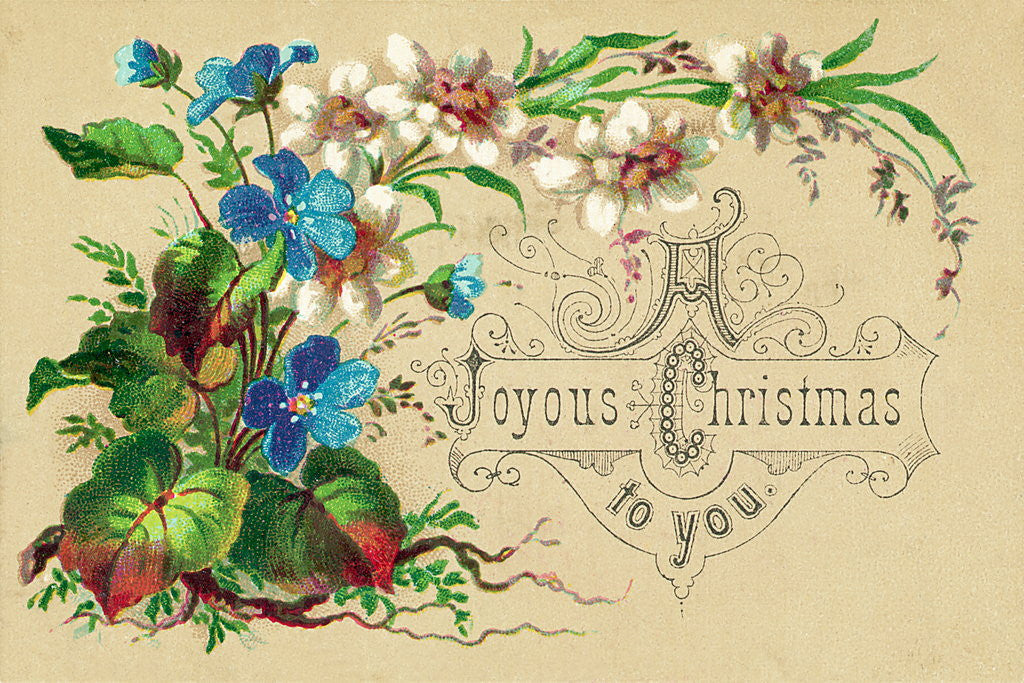 Detail of Christmas Card with Bouquet by Corbis