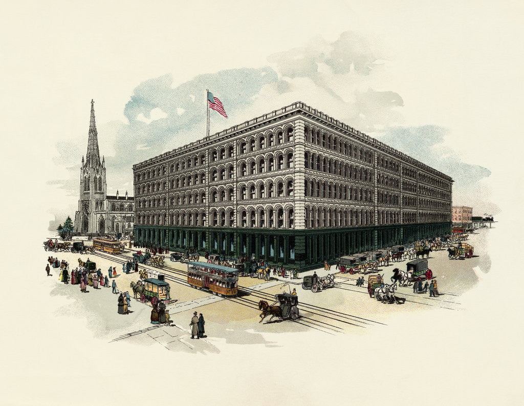 Detail of Exterior of A T Stewart Department Store by Anonymous