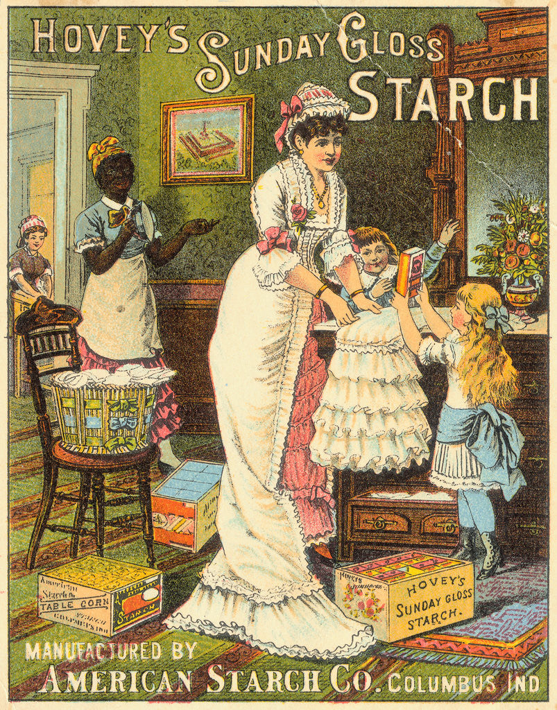 Detail of Illustrated Advertisement for Starch by Corbis