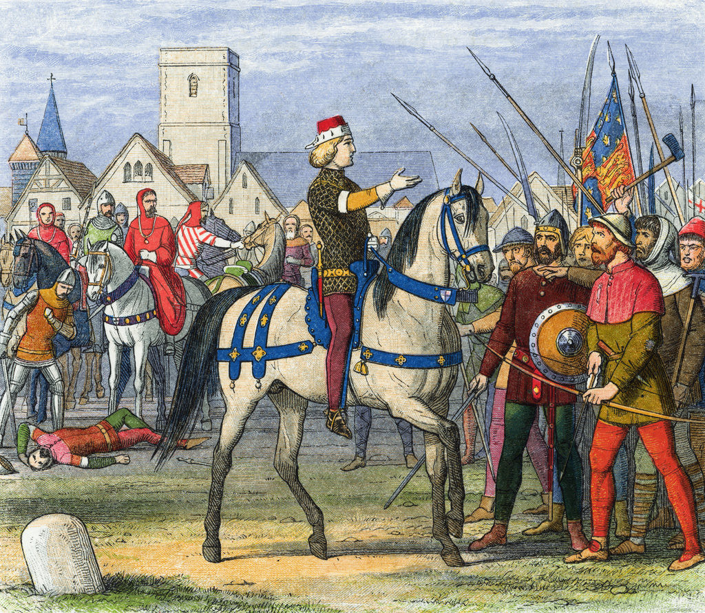 Detail of Richard II Taking Command of Rebels by Anonymous