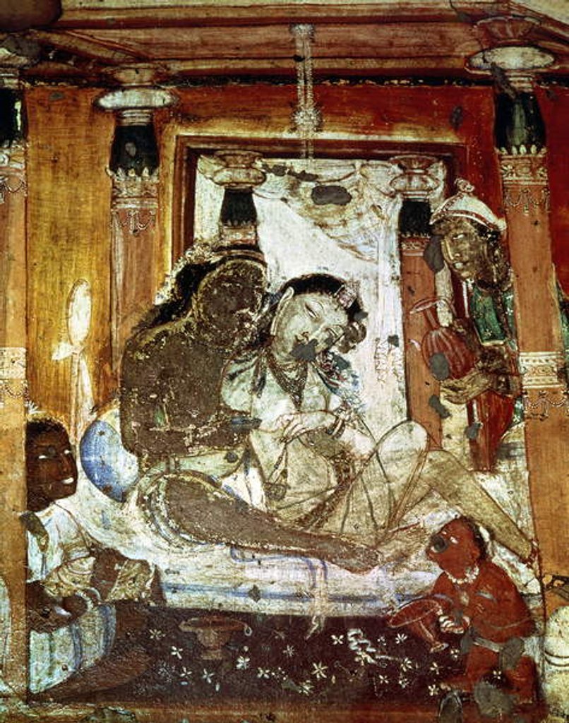 Detail of A Princely Couple in a Palace by Indian School