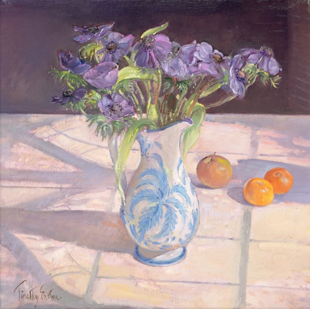 Detail of French Jug with Anemones by Timothy Easton
