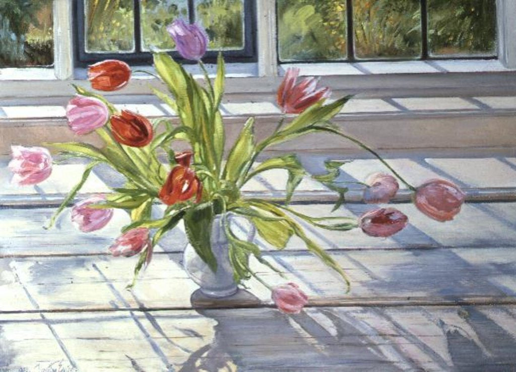 Detail of Tulips in the Evening Light by Timothy Easton
