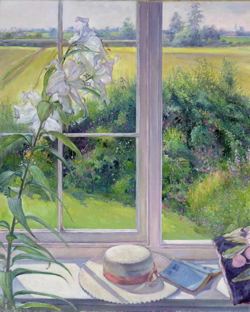 Detail of Window Seat and Lily, 1991 by Timothy Easton