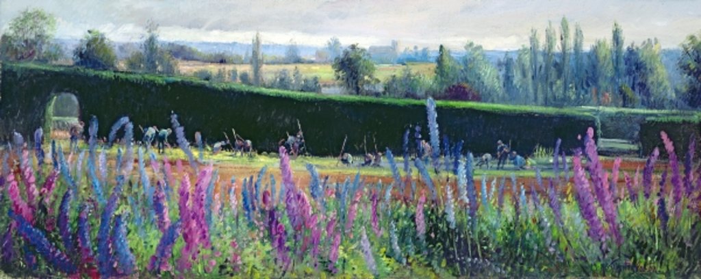 Detail of Hoeing Against the Hedge by Timothy Easton