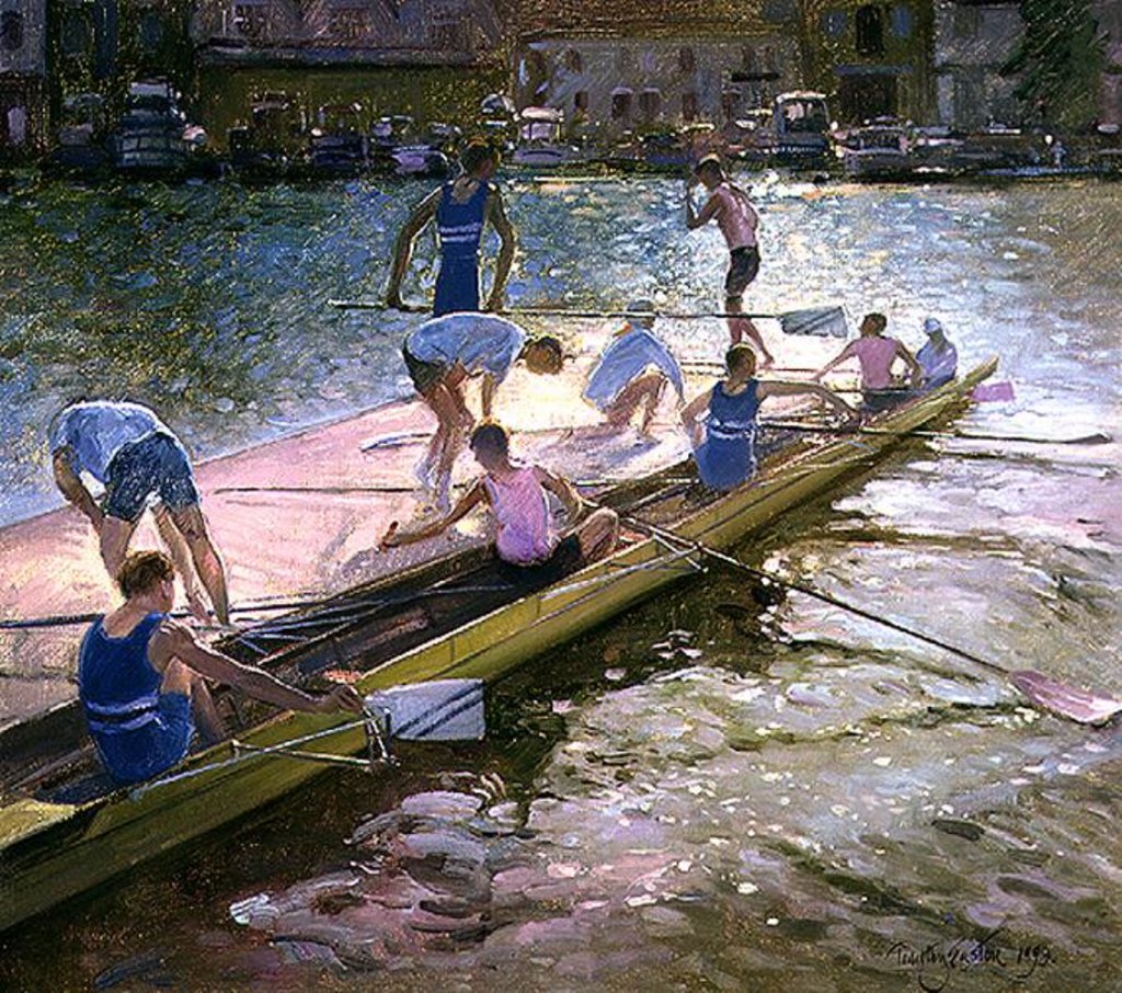 Detail of At the Raft, Henley, 1993 by Timothy Easton
