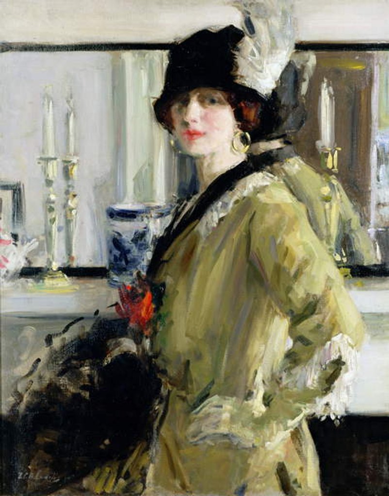 Detail of The Black Hat by Francis Campbell Boileau Cadell