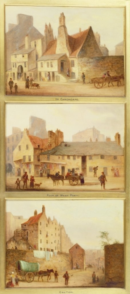 Detail of Canongate, Foot of West Port and Calton by Scottish School