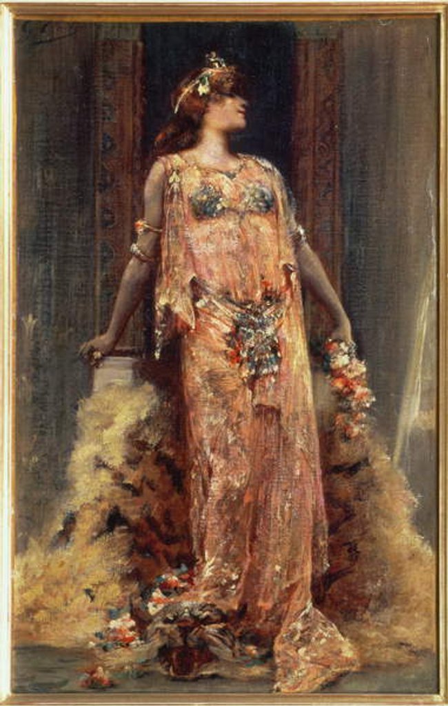 Detail of Sarah Bernhardt in the role of Cleopatra by Georges Clairin