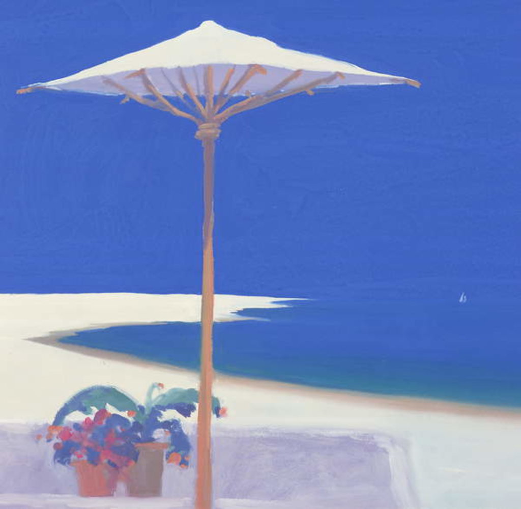 Yacht passing the Terrace, 1999 by John Miller