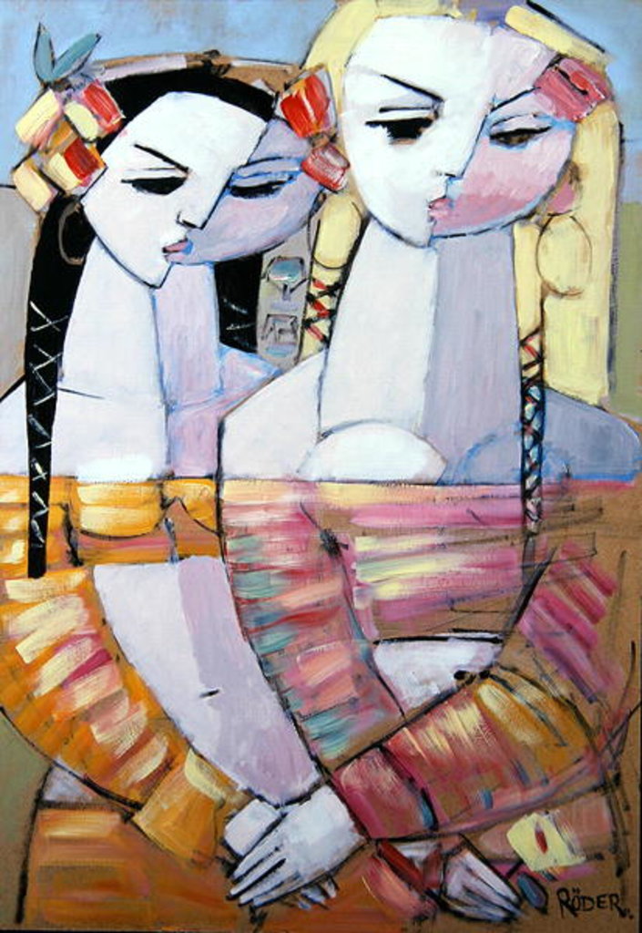 Detail of With flowers in their Hair, 2008 by Endre Roder