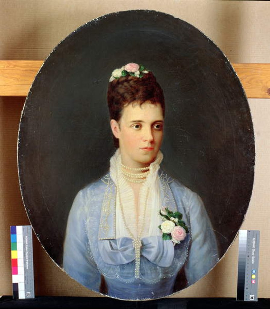 Detail of Portrait of the Russian Empress Maria Fyodorovna by Johann Koler