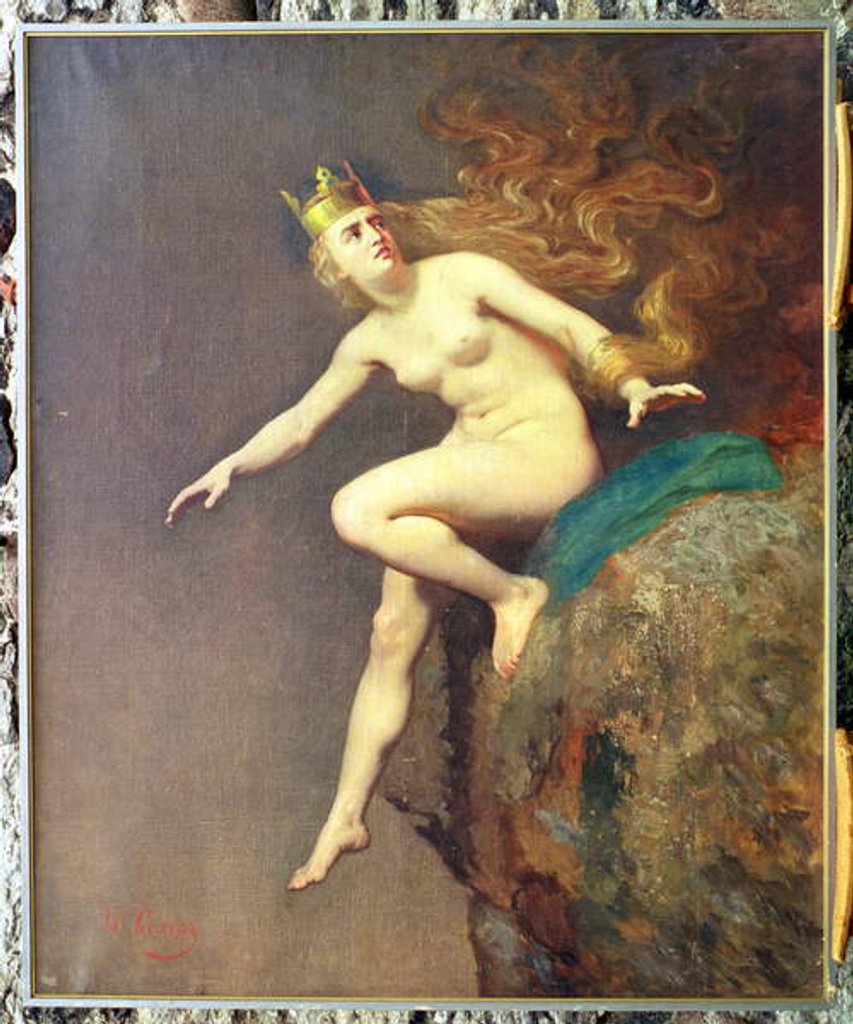Lorelei, a study for the painting 'The Imprecation of Lorelei by the Monks', 1887 by Johann Koler