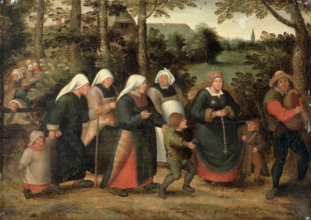 Detail of The Procession of the Bride by Pieter the Younger Brueghel