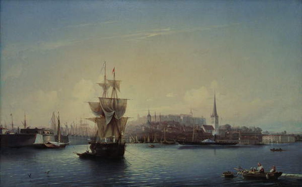Detail of Tallinn Harbour, 1853 by Aleksei Petrovich Bogolyubov
