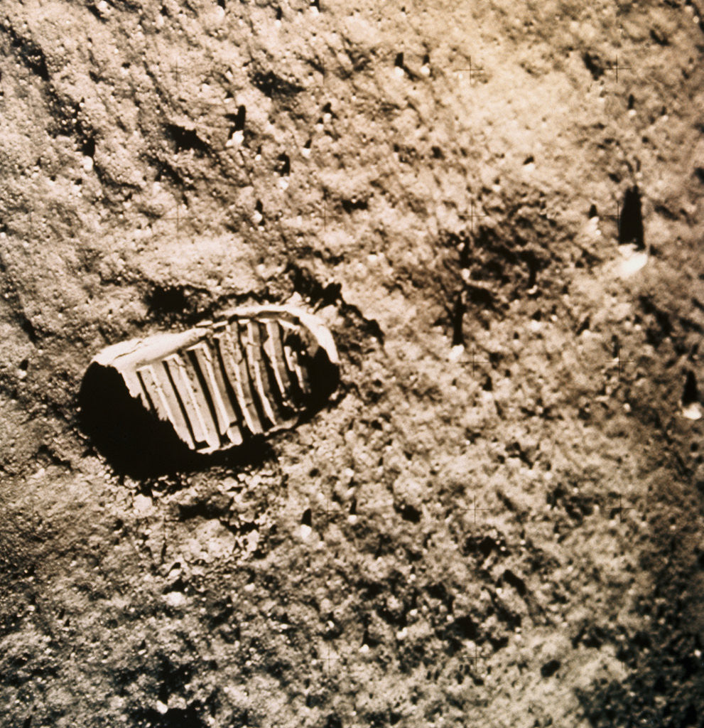 Detail of Astronaut's Footprint on the Moon by Anonymous