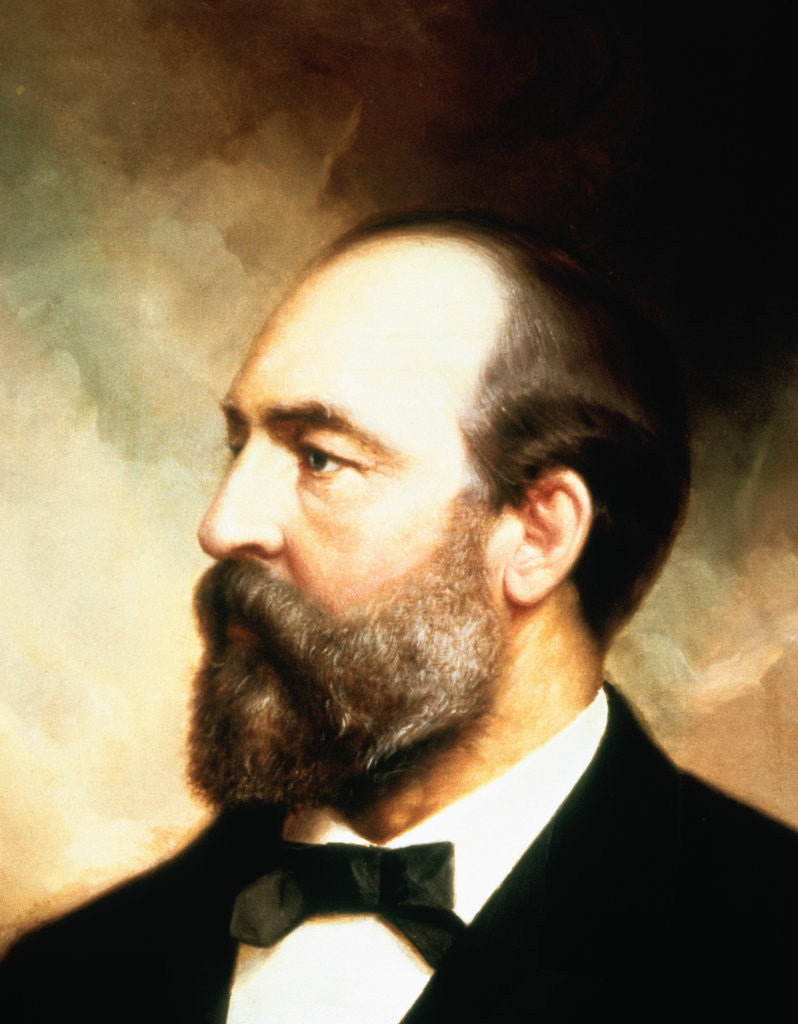 Detail of Portrait of James Garfield by Anonymous