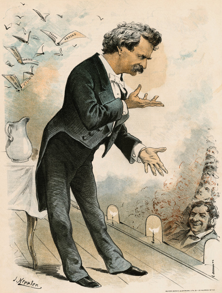 Detail of Mark Twain Performing by Anonymous