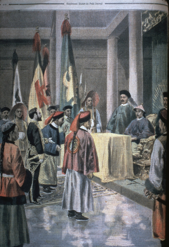Detail of The Emperor of China Receiving the Ambassador of France by Anonymous