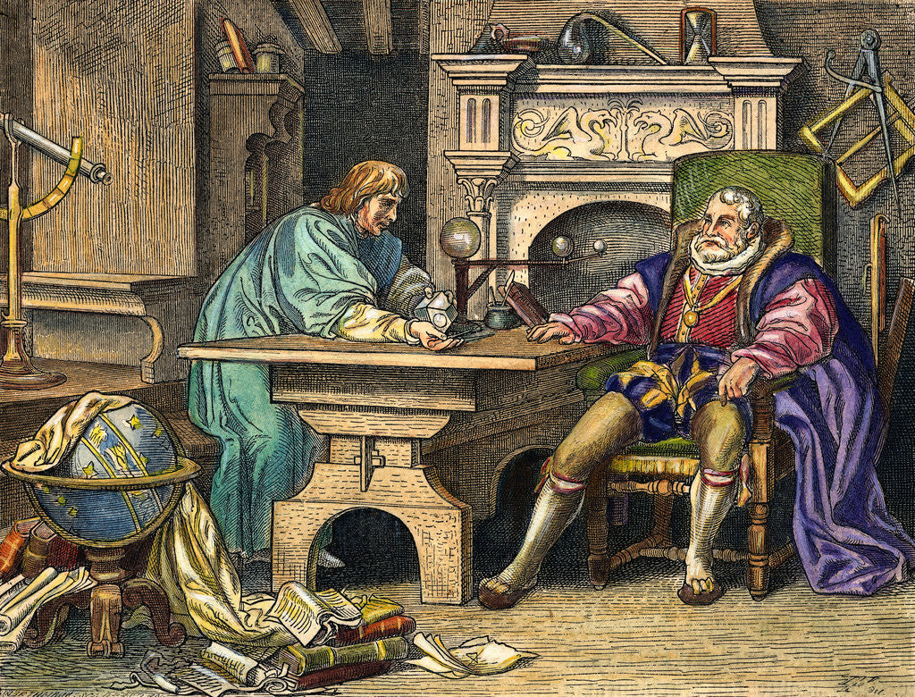 Detail of Johannes Kepler Talking with Rudolph II by Anonymous