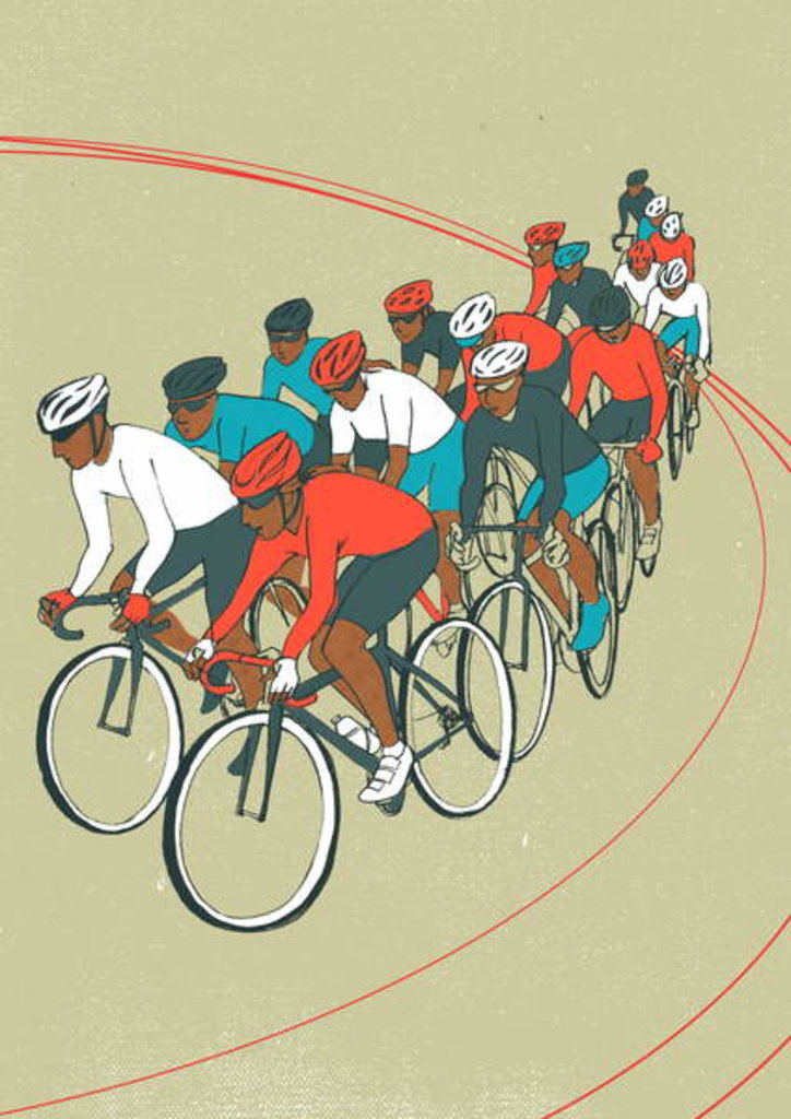 Detail of Bike Race, 2014 by Eliza Southwood