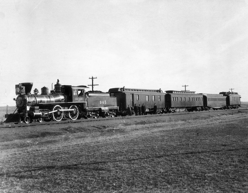 Detail of Union Pacific Train Passing by Anonymous